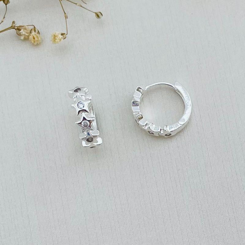 05.2879.1.S - (Tam.G) Argola de frontal em estrelas com ponto de luz central em gipsy