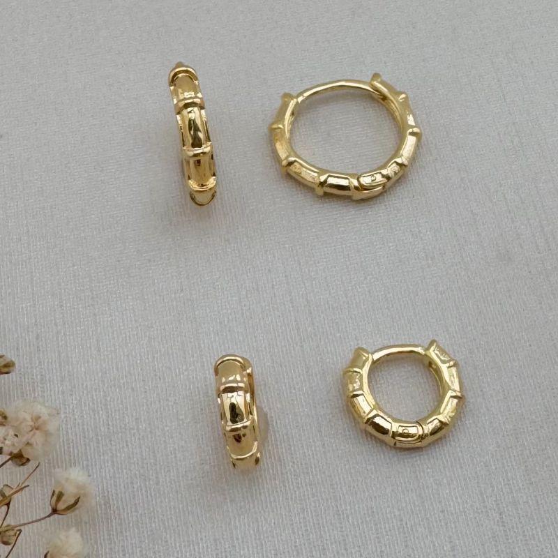 05.2927.0.O - Dupla de argolas em efeito bambu liso frente e verso