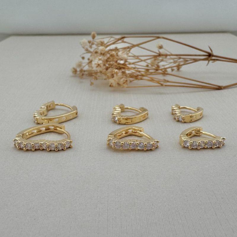 05.2956.1.O - Trio de argola de coração cravejada