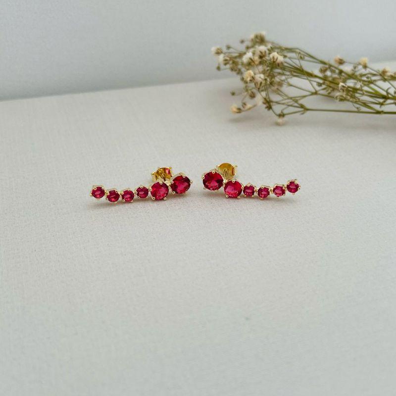 06.1789.6.O - Brinco ear-cuff de seis pontos de luz em cinco garras