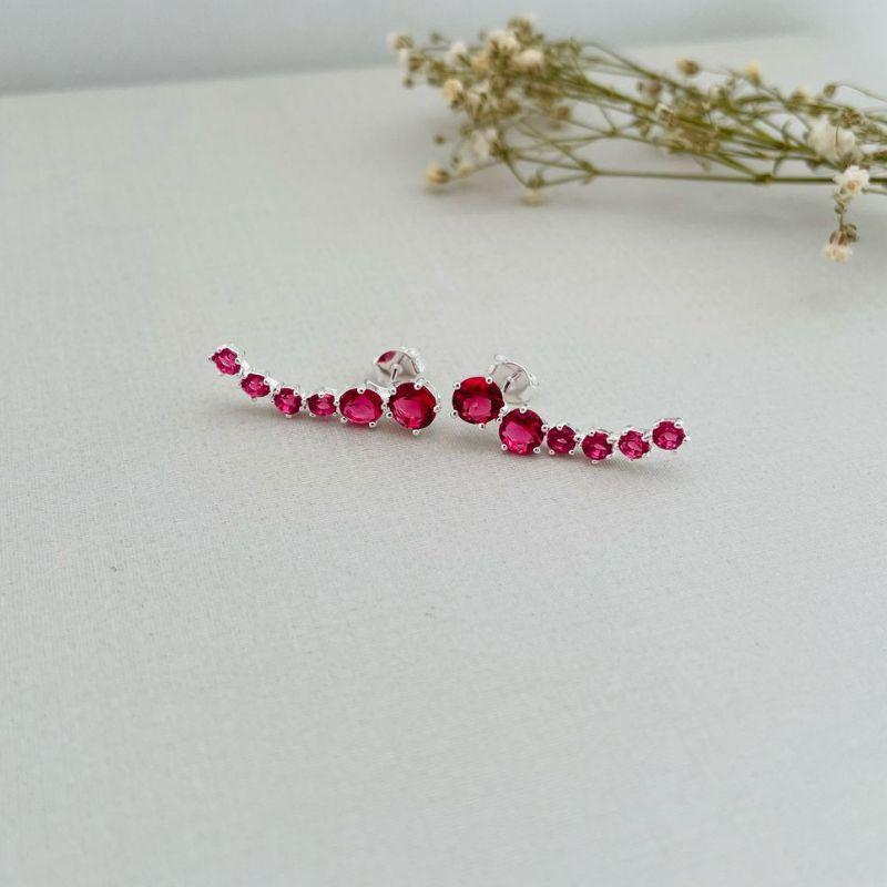 06.1789.6.S - Brinco ear-cuff de seis pontos de luz em cinco garras