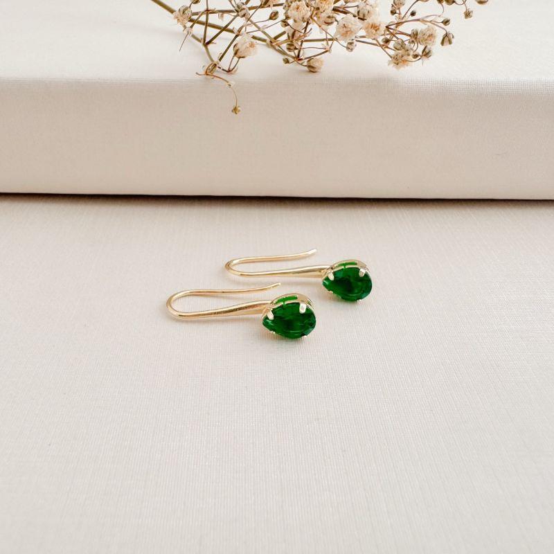 06.1838.5.O - Brinco de ponto de luz em gota com encaixe anzol sem tarraxa