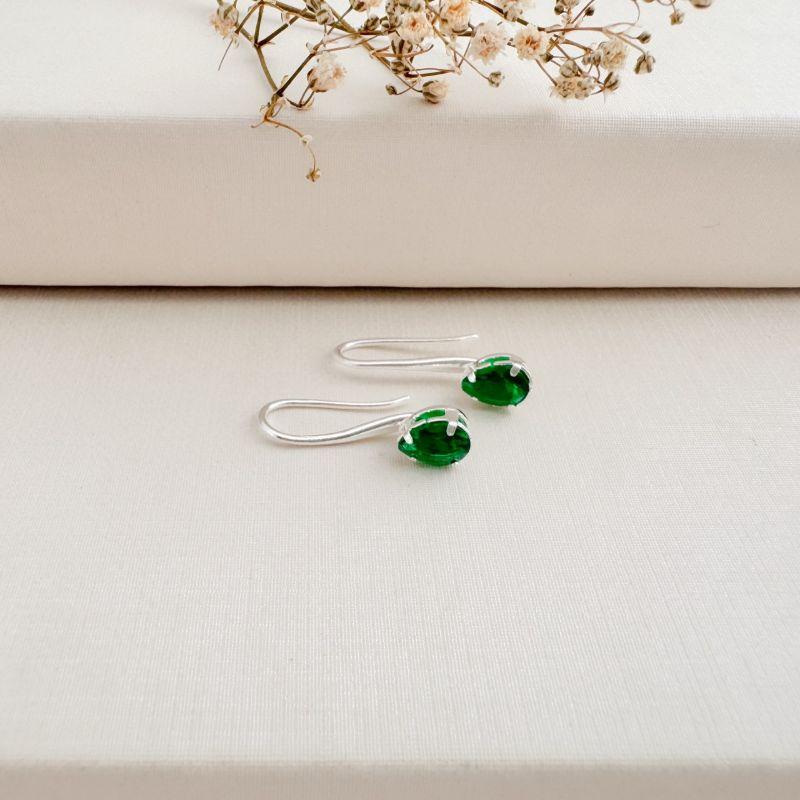 06.1838.5.S - Brinco de ponto de luz em gota com encaixe anzol sem tarraxa