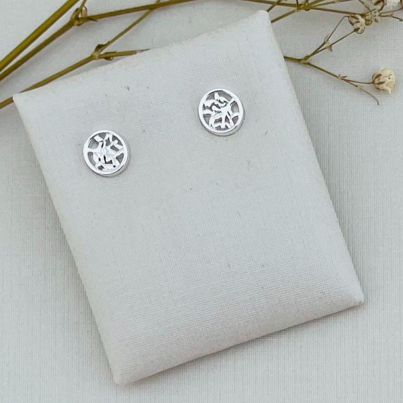 07.2276.0.S - Brinco borda circular com mini árvore da vida lisa