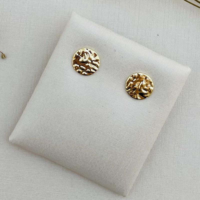 07.2294.0.O - Brinco de chapa em formato circular com efeito orgânico