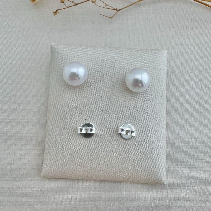 07.2310.15.S - Brinco de bola pérola em 0.8cm