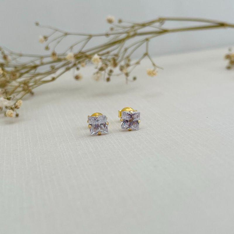 07.2653.1.O - (0.5) Brinco ponto de luz quadrado em tulipa de quatro garras