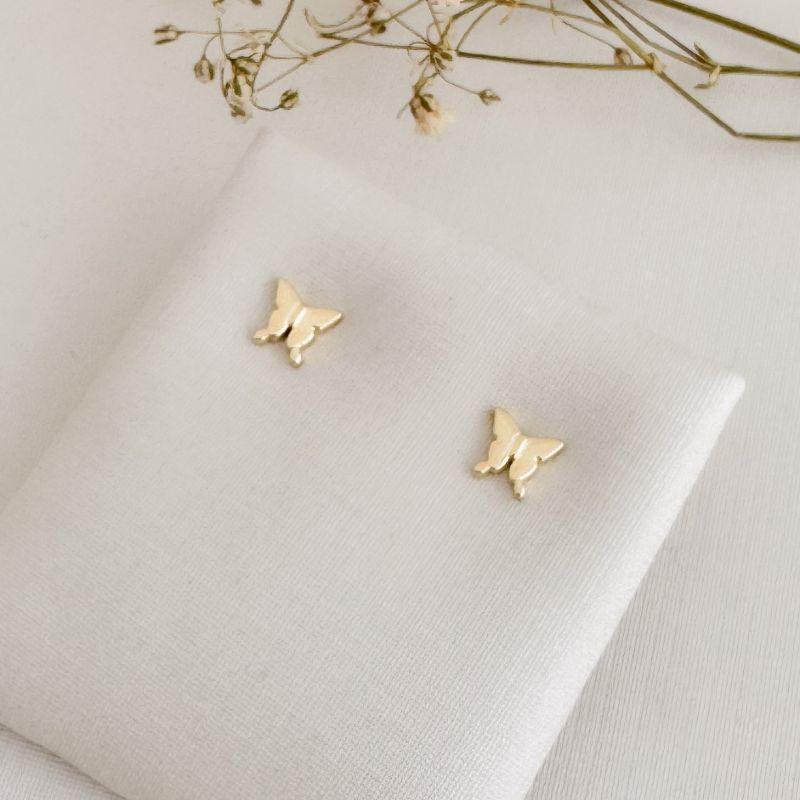 07.2701.0.O - (Tam.P) Brinco de borboleta papilio lisa de borda reta