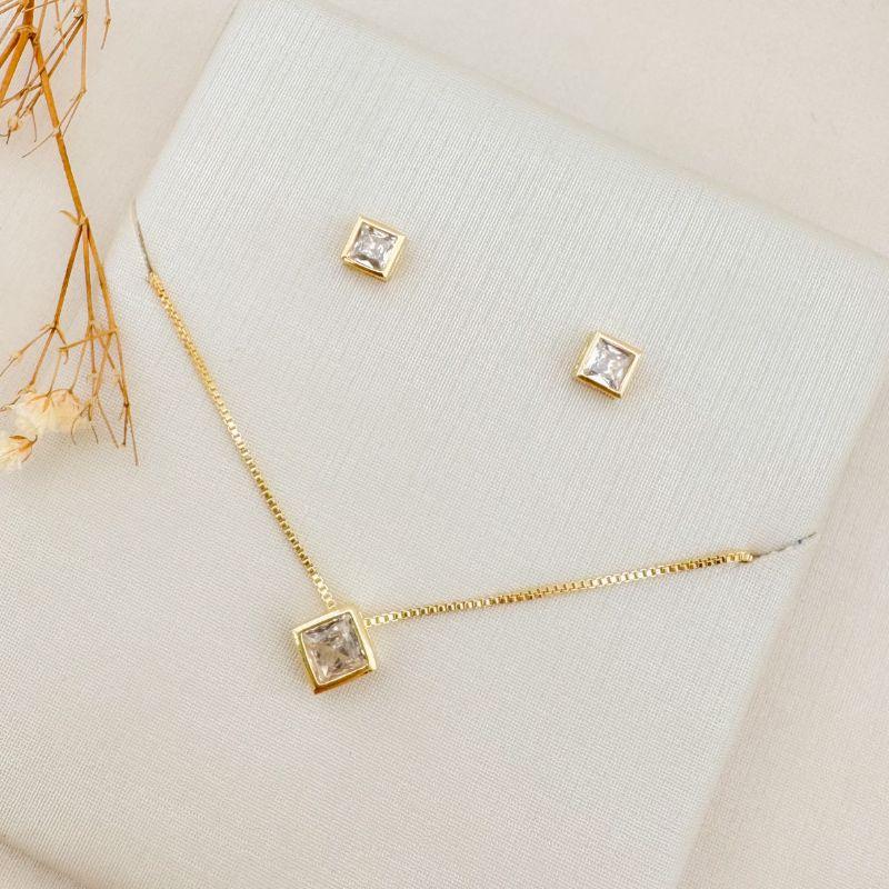 08.0600.1.O - (45) Conjunto de ponto de luz quadrado em cravação inglesa