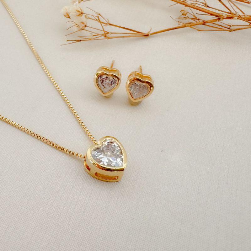 08.0603.1.O - (45) Conjunto de ponto de luz em formato coração de cravação inglesa