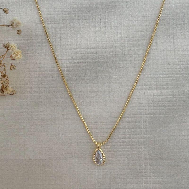 09.2233.1.O - (40+10) Colar de veneziana 0.6cm com ponto de luz em gota