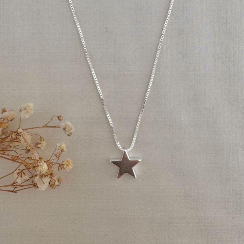 09.2238.0.S - (45) Colar de veneziana com pingente de estrela lisa