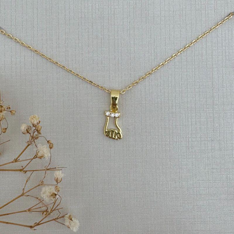 09.2310.1.O - (45) Colar de pingente figa com barras cravejada a cima