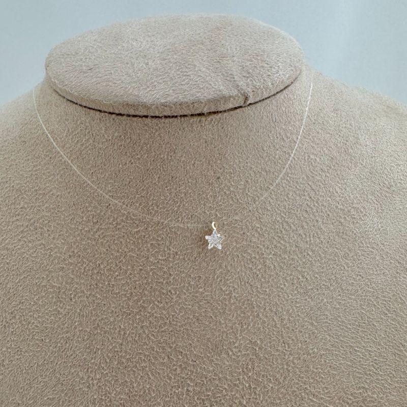 09.2338.1.O - Colar de pingente flutuante, ponto de luz em estrela