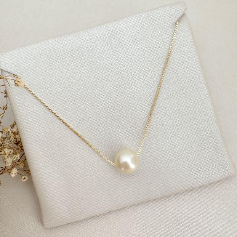 09.2355.15.O - (45) Colar de veneziana com pingente pérola pasada