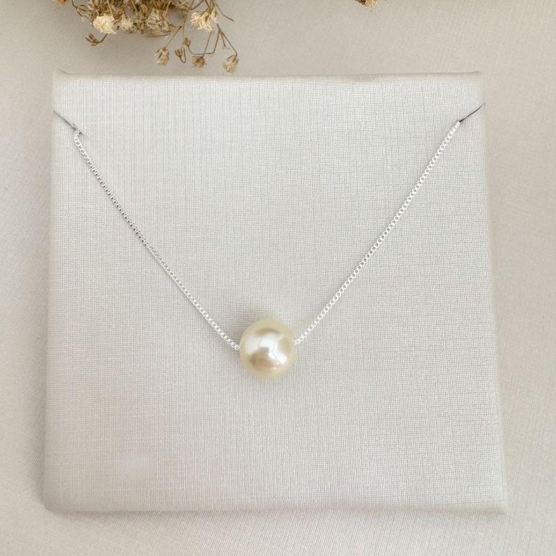 09.2355.15.S - (45) Colar de veneziana com pingente pérola pasada