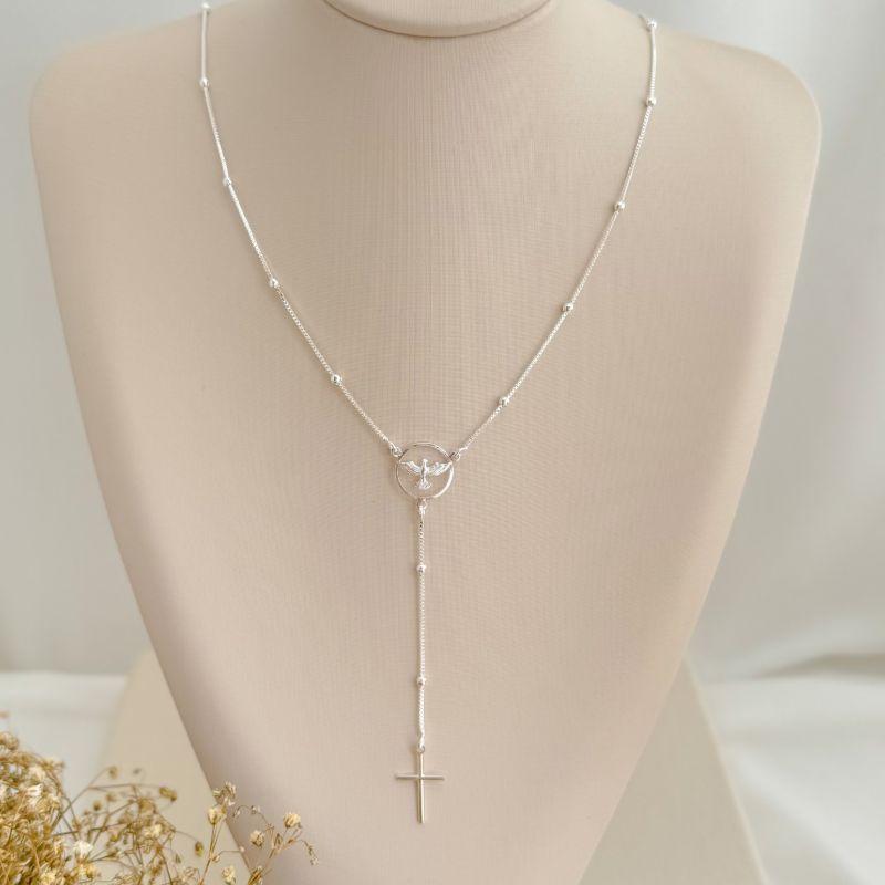 09.2363.0.S - Rosario simples com central de Espirito Santo liso