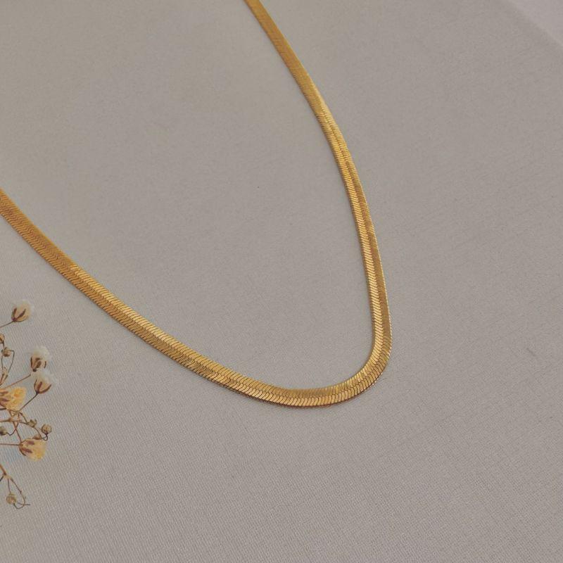 10.0350.0.O - (35)(V1) Colar corrente fita de 0,3cm lisa classica