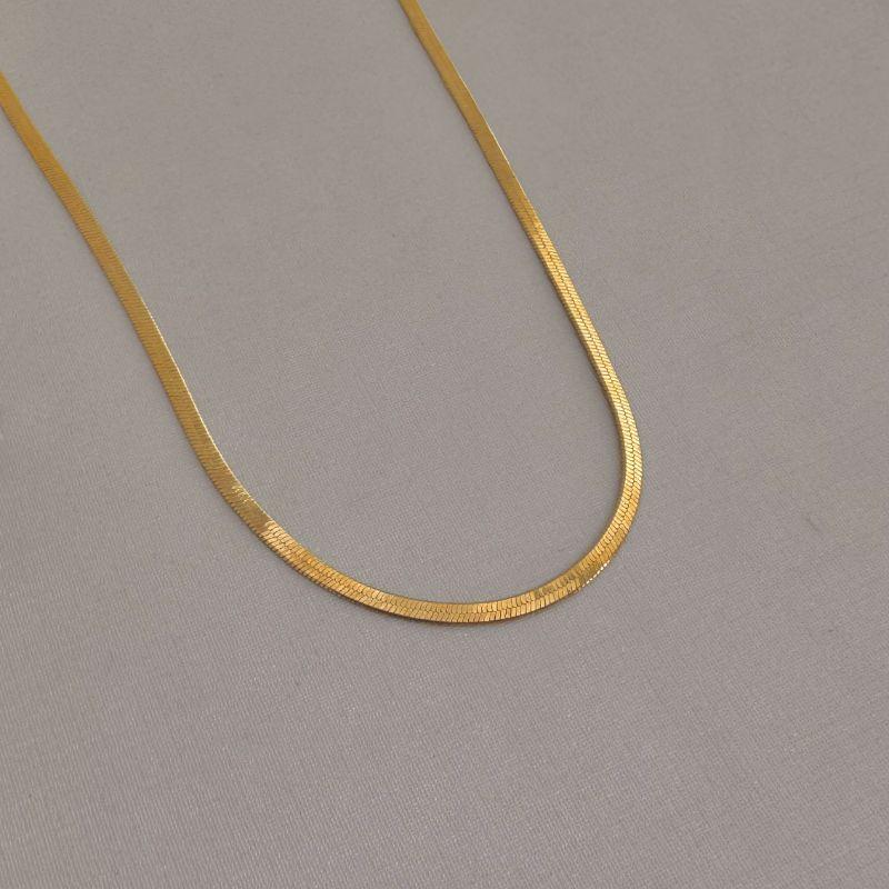 10.0352.0.O - (50)(V1) Colar corrente fita de 0,2cm lisa classica