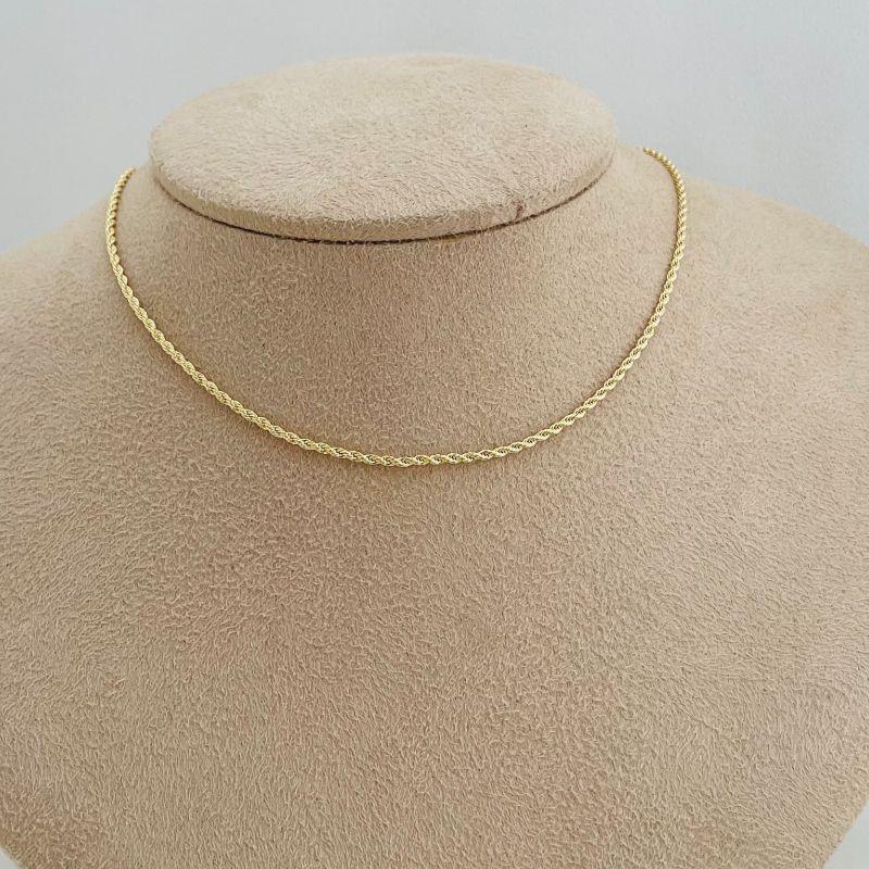 10.0358.0.O - (40) Corrente de cordão em 0,1cm com fecho lagosta simples