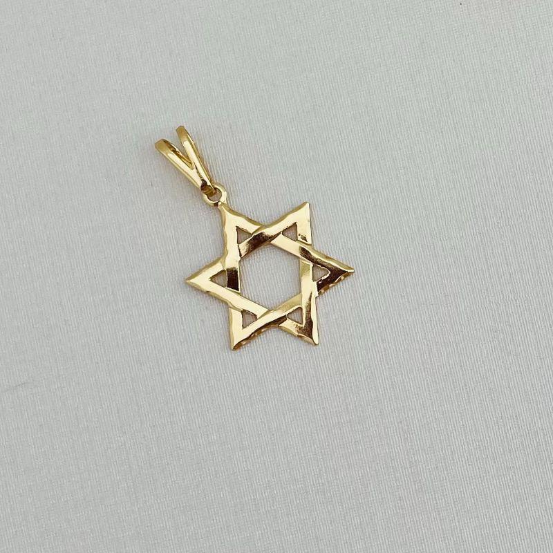 11.0600.0.O - Pingente de chapa estrela de davi lisa