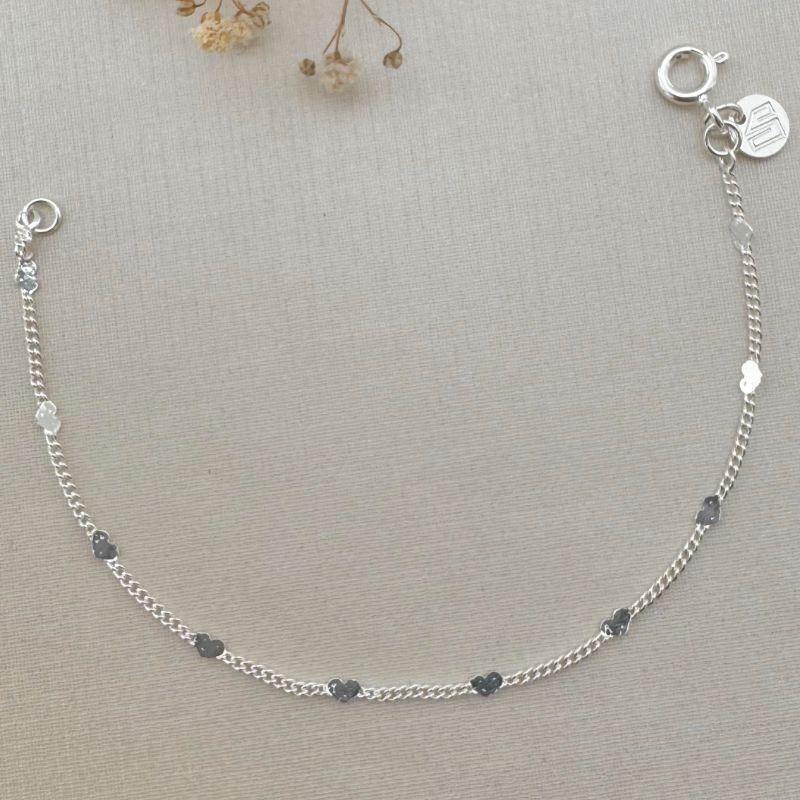 12.2125.0.S - Pulseira de leos grumet classico com mini corações