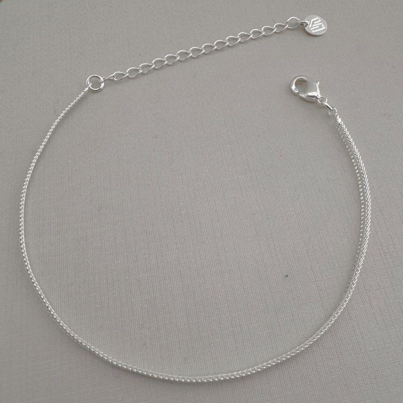 12.2130.0.S - Pulseira de fita trançada lisa classica