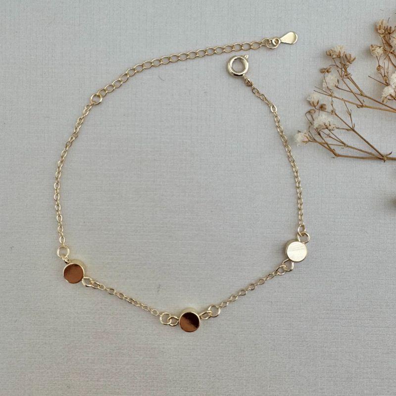 12.2147.0.O - Pulseira de elos ovais com moedas lisas espaçadas