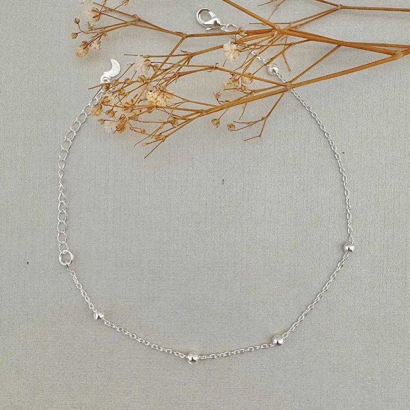 12.2164.0.S - Pulseira de elos ovais ocom bolinhas lisas espaçadas