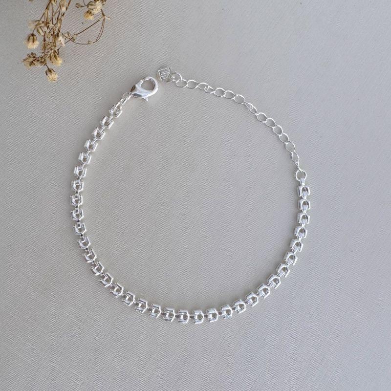 12.2192.0.S - Pulseira em malha grega polida lisa