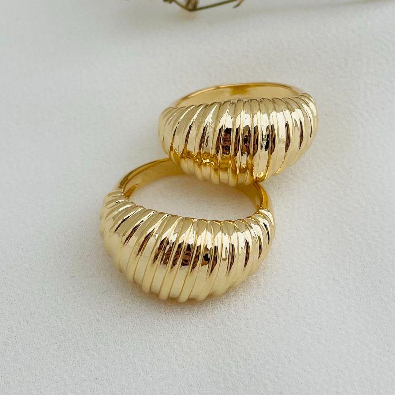 03.2235.0.O - (17) Anel abaloado com efeito croissant fino de aro simples