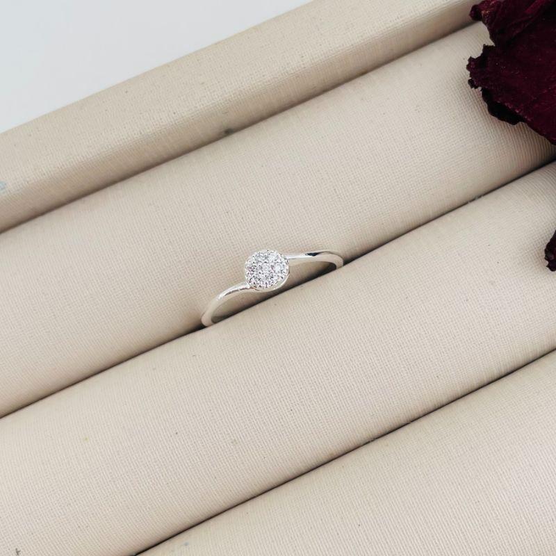 03.2239.1.S - (14) Anel solitario de moeda chuveiro com aro fino