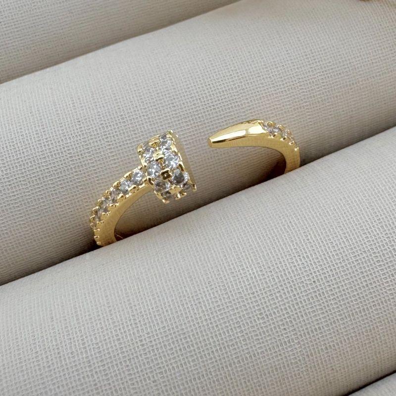 03.2304.1.O - (16 ao 20) Anel aberto de prego fino reto cravejado