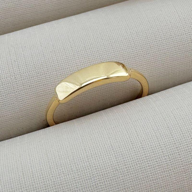 03.2317.0.O - (16) Anel de aro fino liso com parte superior em barras larga lisa