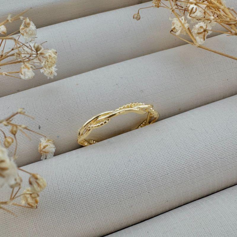 03.2363.0.O - (13) Anel de aro triplo de efeitos diversos entrelaçados