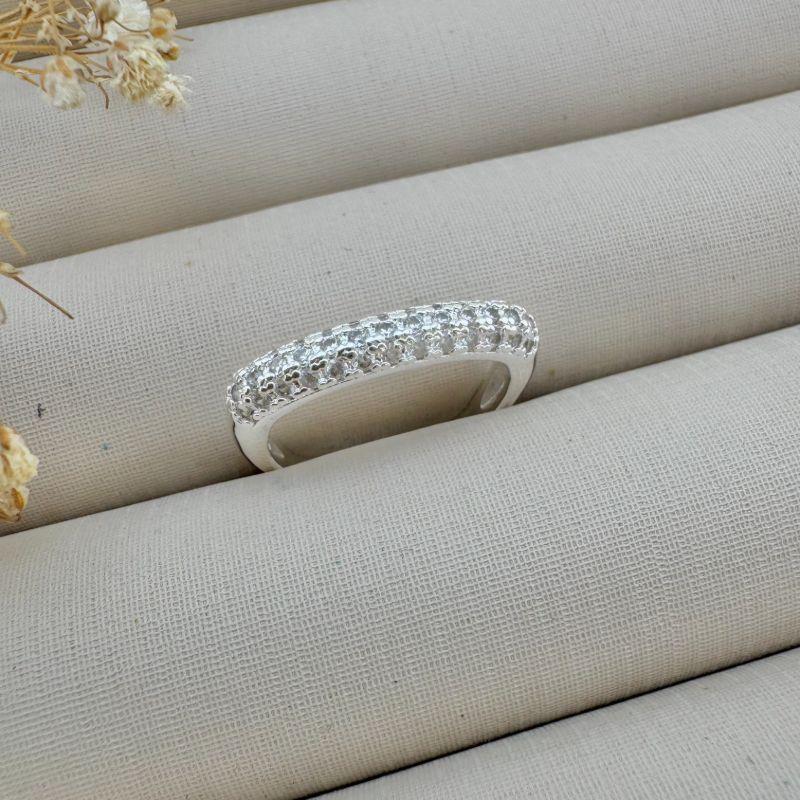 03.2364.1.S - (16) Anel de aro quadrado de cravação clássica estilo aliança