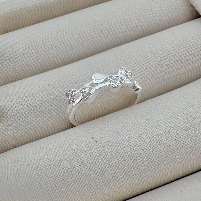 03.2379.1.S - (20) Anel de aro duplo fino com corações de varias cravações