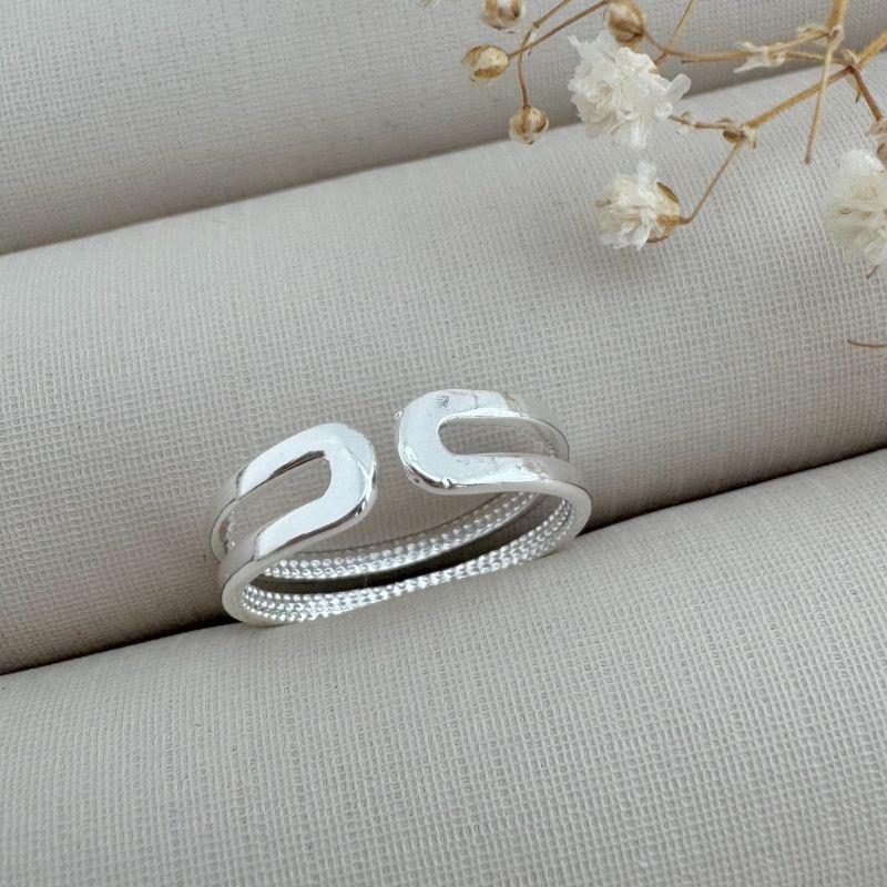 03.2396.0.S - (Reg 8 ao 12) Anel aberto aro duplo reto polido