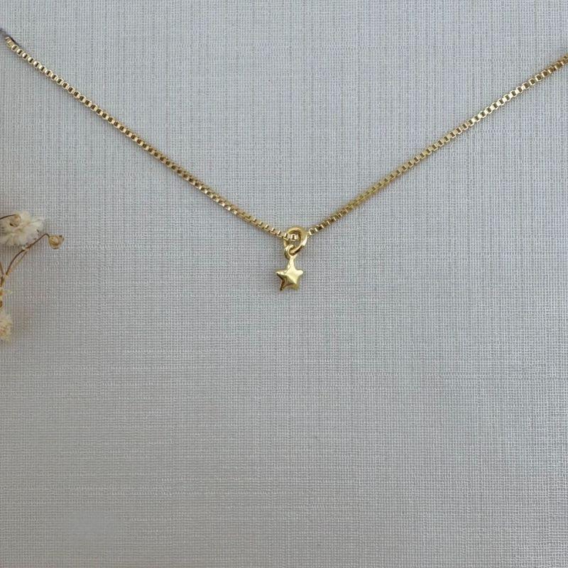 09.2315.1.O - (35) Colar infantil mini estrela chapada