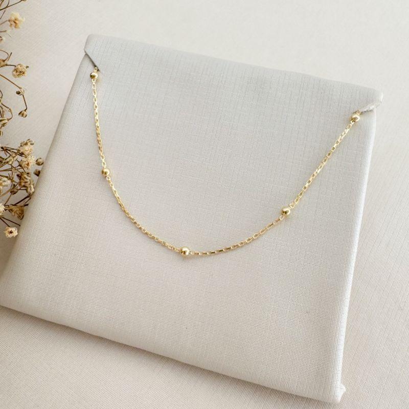 09.2353.0.O - (32) Colar de veneziana espaçada com bolinhas lisas