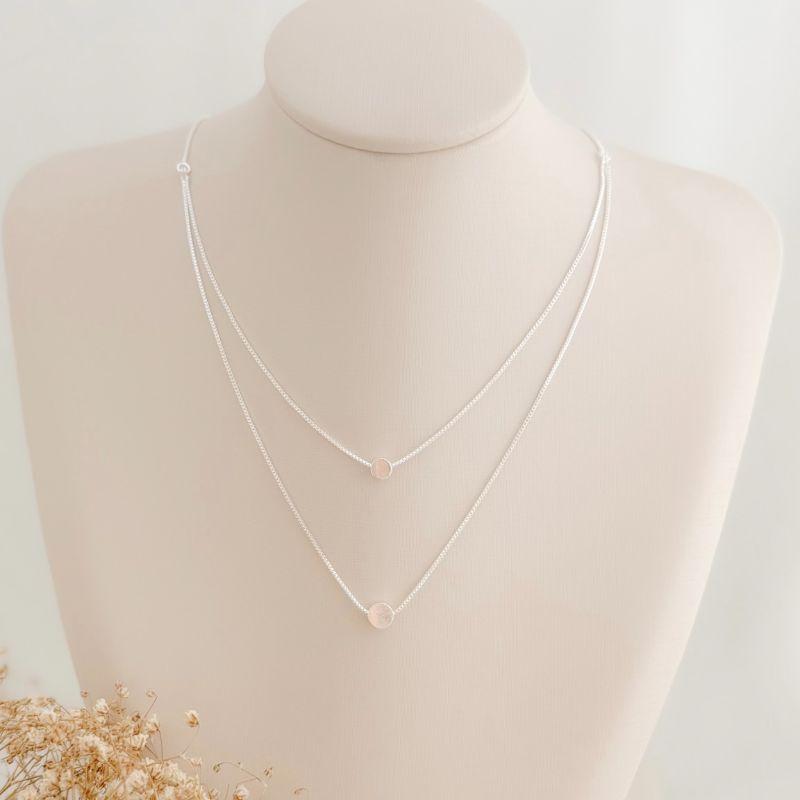 09.2357.0.S - (Duplo) Colar de venezianas com pingentes de moedas lisas