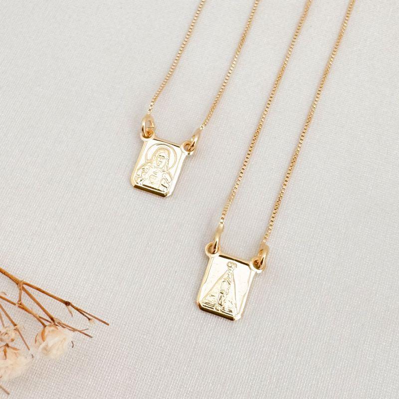 09.2378.0.O (62) Escapulário Sagrado Coração de Jesus, Nossa Senhora Aparecida, versos 