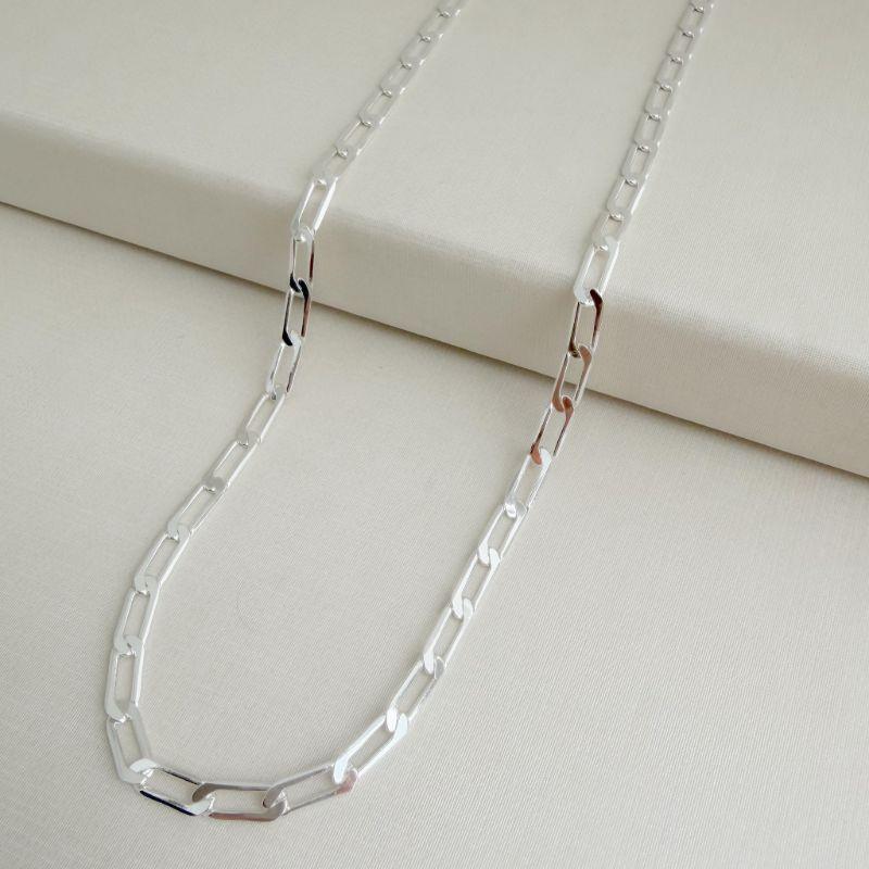 10.0333.0.S - (70) Corrente de elos longos polidos em 0,5cm