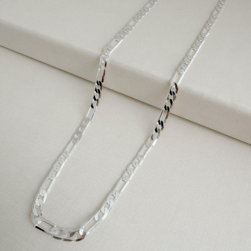 10.0334.0.S - (70) Corrente de elos figaro tres/um polidos de 0,5cm