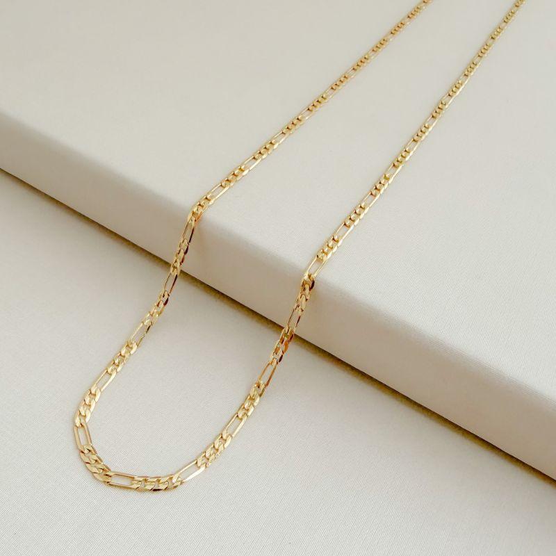 10.0336.0.O - (70) Corrente e elos figaro polidos em 0,3cm