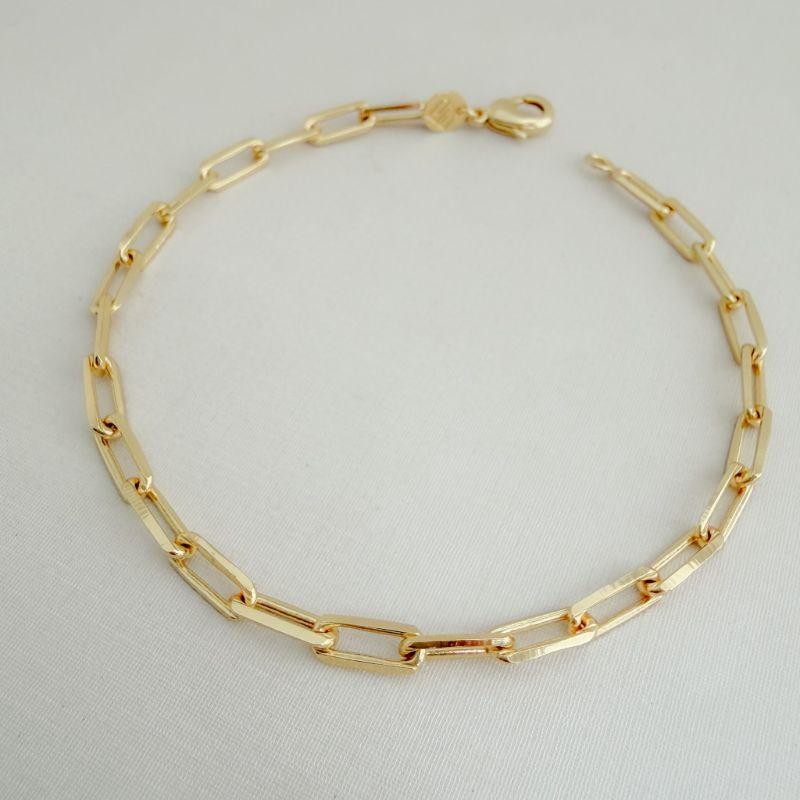 12.1923.0.O - Pulseira de elos inspiração cartier longos lisos em 0,35cm