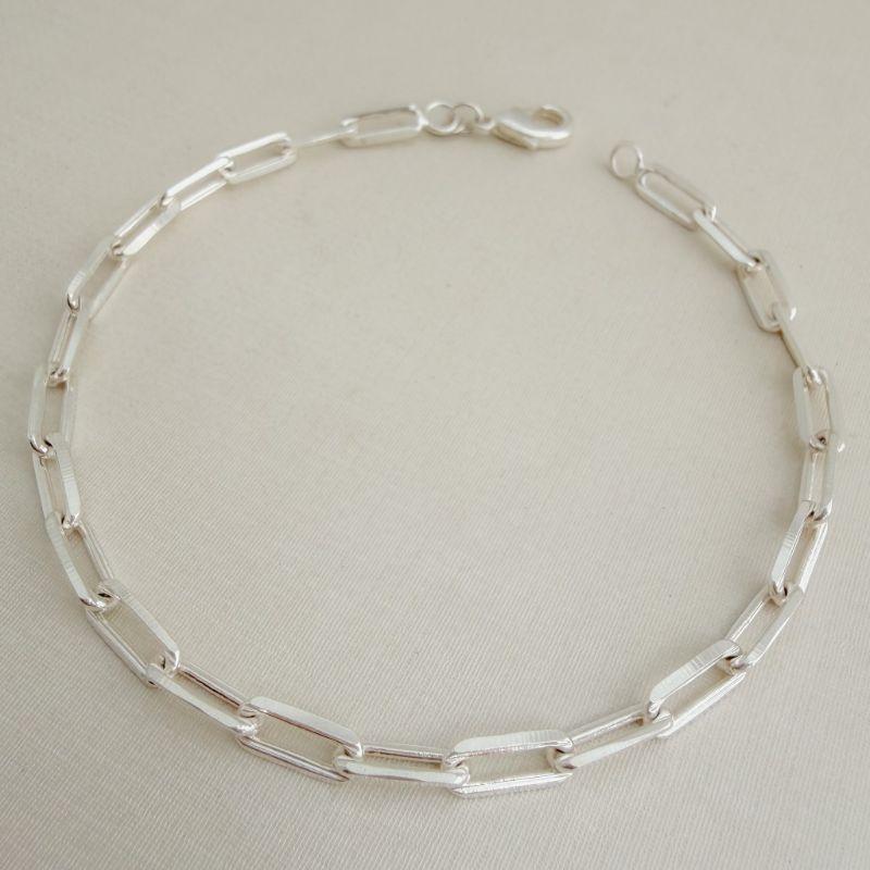 12.1923.0.S - Pulseira de elos inspiração cartier longos lisos em 0,35cm