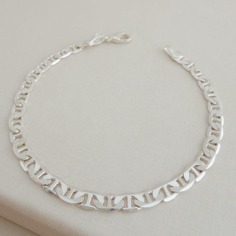 12.1927.0.S - Pulseira de elos marine polido liso em 0,6cm