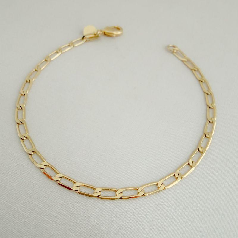 12.1929.0.O - Pulseira de corrente de elos grumet oval liso