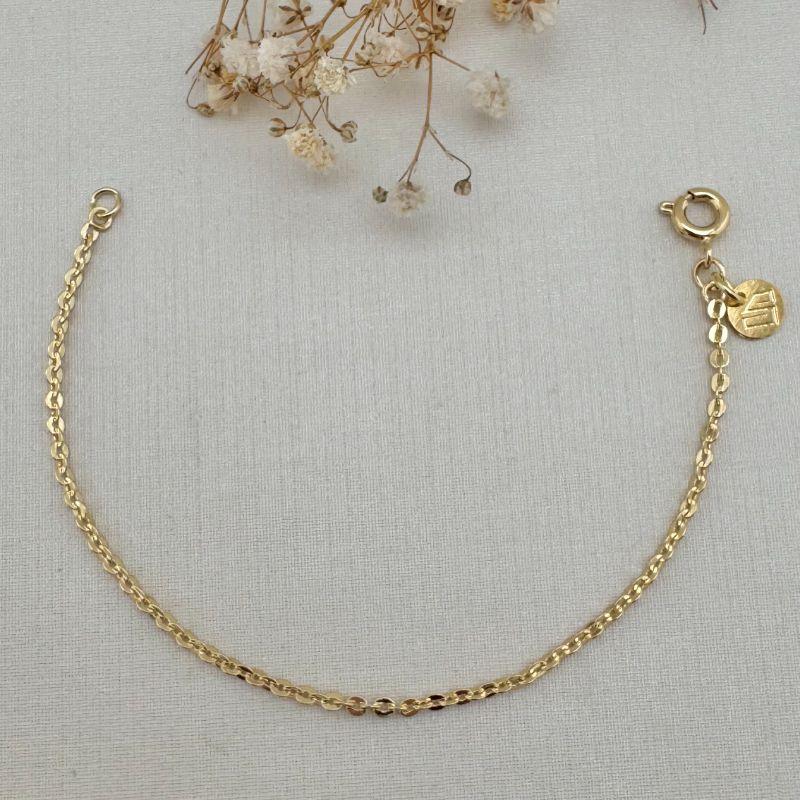 12.2123.0.O - Pulseira infantil de elos ovais simples lisos